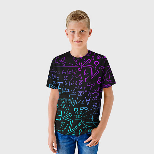 Детская футболка НЕОНОВЫЕ ФОРМУЛЫ NEON FORMULAS / 3D-принт – фото 3
