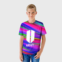 Футболка детская BTS ARMY RAIBOW, цвет: 3D-принт — фото 2