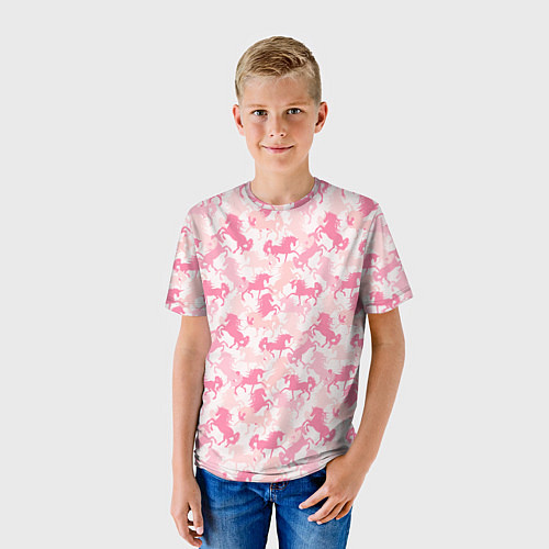 Детская футболка Розовые Единороги / 3D-принт – фото 3