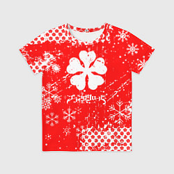 Футболка детская Чёрный клевер Снежинки, цвет: 3D-принт