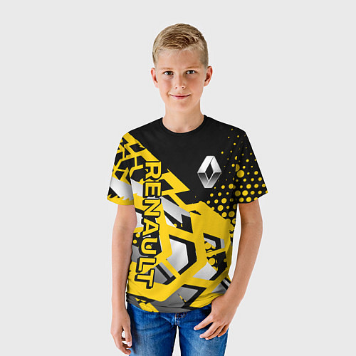 Детская футболка Renault Рено / 3D-принт – фото 3
