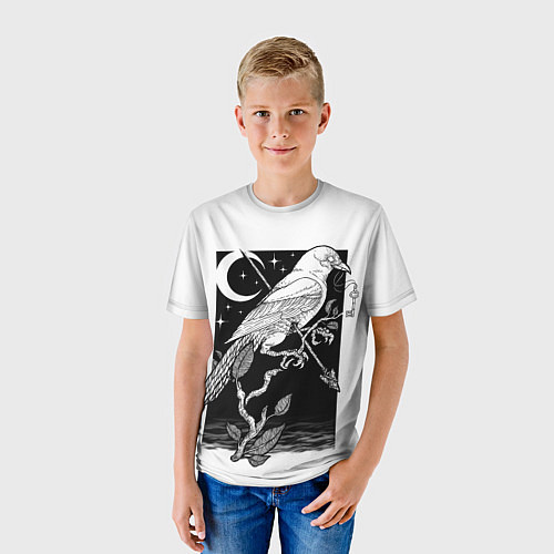 Детская футболка Оккультный Ворон / 3D-принт – фото 3
