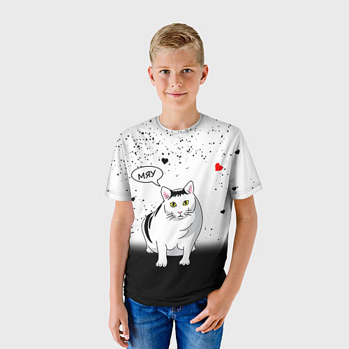 Детская футболка CAT LOVE / 3D-принт – фото 3