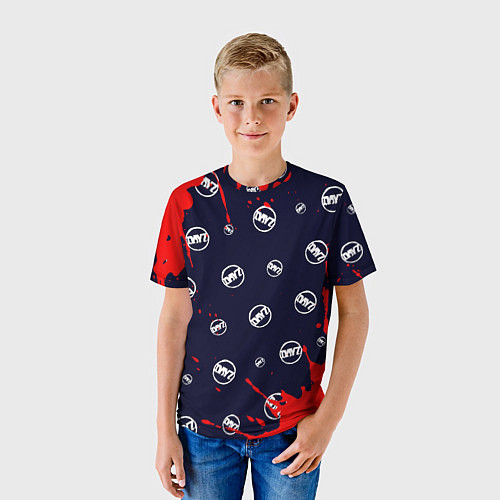 Детская футболка DAYZ - Брызги Паттерн / 3D-принт – фото 3