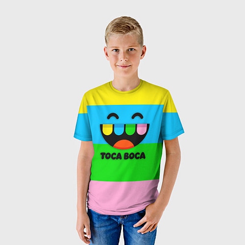 Детская футболка Toca Boca Logo Тока Бока / 3D-принт – фото 3