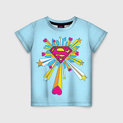 Футболка детская Logo The 14th of February Superman, цвет: 3D-принт