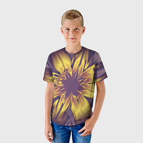 Детская футболка Цветок заката Абстракция 535-332-32-63 / 3D-принт – фото 3