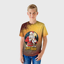 Футболка детская Santa love you, цвет: 3D-принт — фото 2