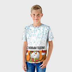 Футболка детская СнежовичОк, цвет: 3D-принт — фото 2