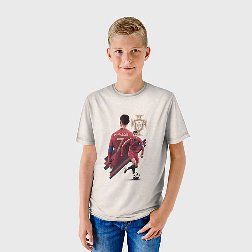 Детская футболка Криштиану Сборная Португалии / 3D-принт – фото 3