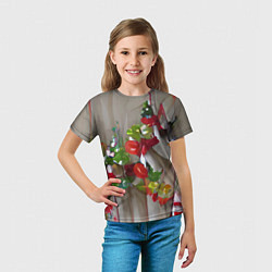 Футболка детская Зимние ягоды, цвет: 3D-принт — фото 2