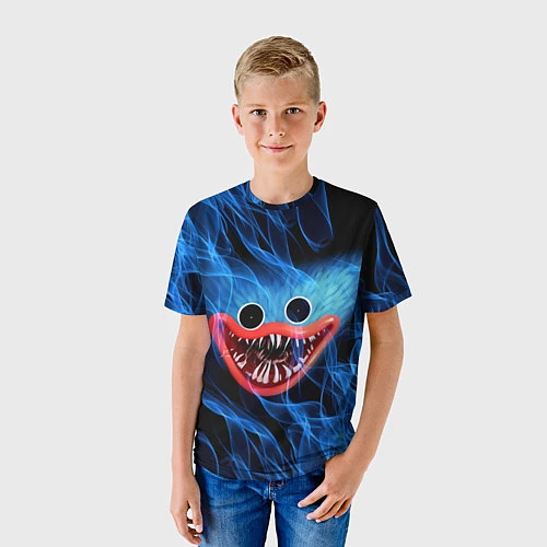 Детская футболка POPPY PLAYTIME ХАГИ ВАГИ В ОГНЕ / 3D-принт – фото 3