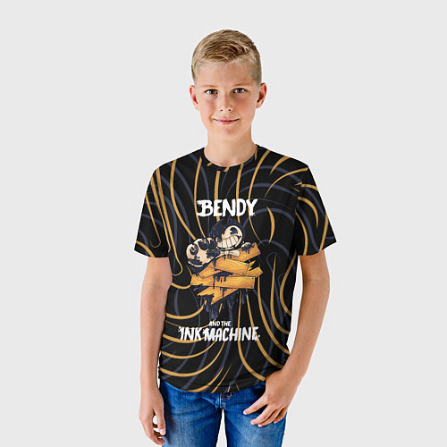 Детская футболка Бенди и чернильная машина Bendy and the Ink Machin / 3D-принт – фото 3