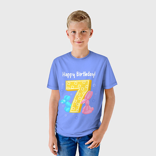 Детская футболка Седьмой день рождения / 3D-принт – фото 3