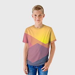 Футболка детская Рассвет в горах искусства, цвет: 3D-принт — фото 2