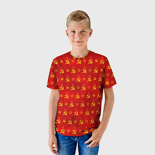 Детская футболка Серп и Молот - СССР / 3D-принт – фото 3