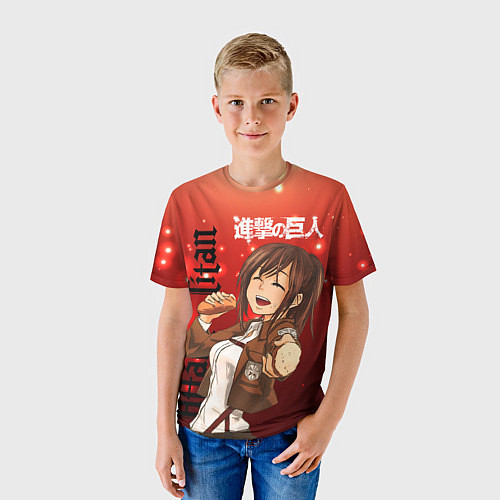 Детская футболка Sasha Атака Титанов / 3D-принт – фото 3