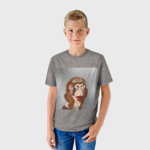 Детская футболка Wanna Be Bored Ape / 3D-принт – фото 3