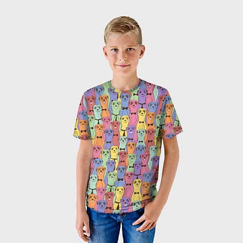Детская футболка Красочные Сурикаты / 3D-принт – фото 3