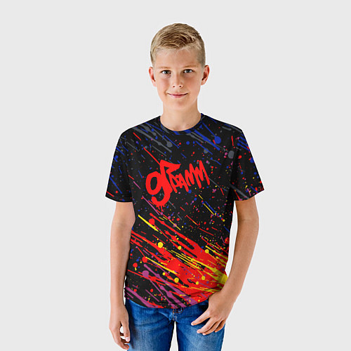 Детская футболка 9 грамм брызги красок / 3D-принт – фото 3