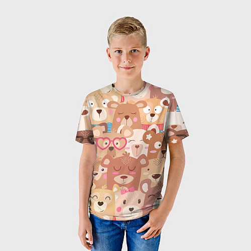 Детская футболка Bears texture / 3D-принт – фото 3
