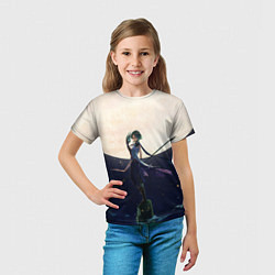 Футболка детская СЯО НА ФОНЕ ЛУНЫ XIAO ГЕНШИН, цвет: 3D-принт — фото 2