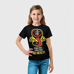 Футболка детская Cobra Kai - No mercy!, цвет: 3D-принт — фото 2