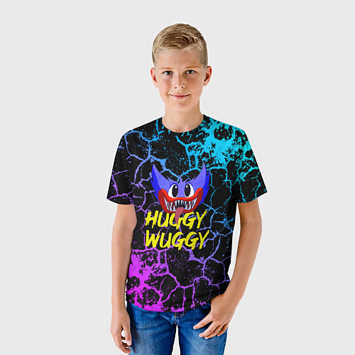 Детская футболка HUGGY WUGGY ТРЕЩИНЫ / 3D-принт – фото 3
