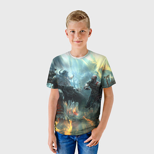 Детская футболка God of War Fighting / 3D-принт – фото 3