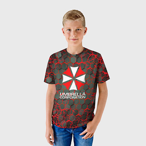 Детская футболка Umbrella Corporation соты / 3D-принт – фото 3