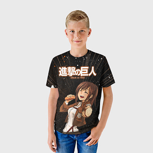 Детская футболка Саша Атака Титанов в Моменте / 3D-принт – фото 3