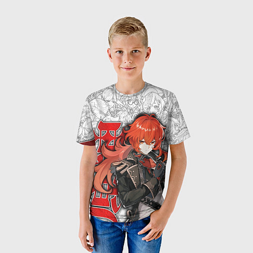 Детская футболка ДИЛЮК ИЗ МОНДШТАТА ГЕНШИН / 3D-принт – фото 3