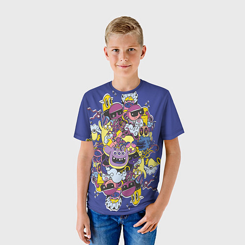 Детская футболка Сумасшедшие монстры / 3D-принт – фото 3