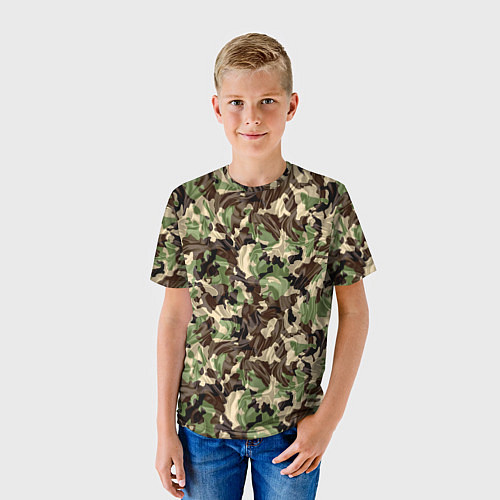 Детская футболка Мятый Камуфляж / 3D-принт – фото 3