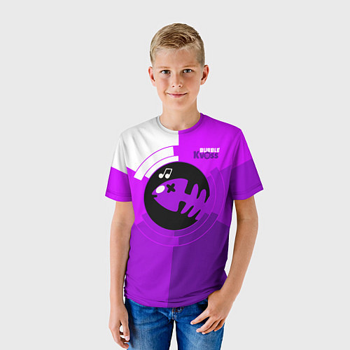 Детская футболка Bubble Kvass fish emblem / 3D-принт – фото 3