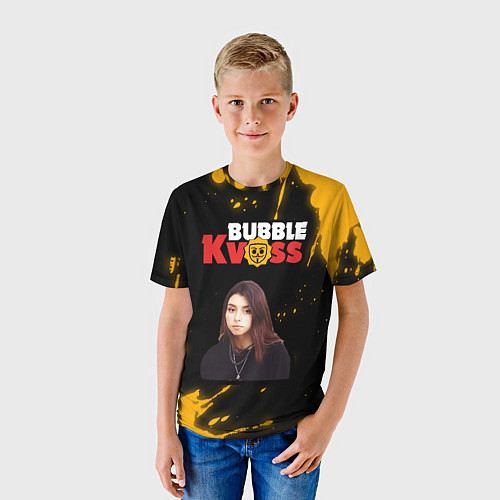 Детская футболка BUBBLE KVASS - ДОРА Брызги / 3D-принт – фото 3