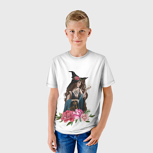 Детская футболка Девушка ведьма / 3D-принт – фото 3