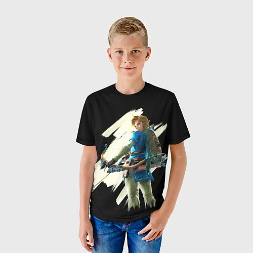 Детская футболка Линк с луком / 3D-принт – фото 3