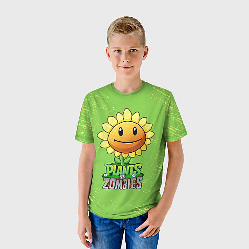 Детская футболка Подсолнух Plants vs Zombies / 3D-принт – фото 3