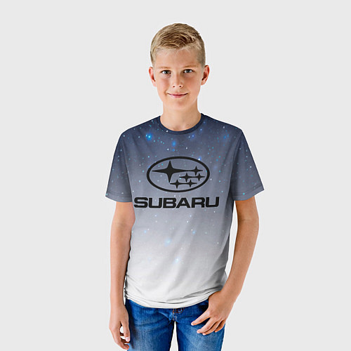 Детская футболка SUBARU авто, супер / 3D-принт – фото 3