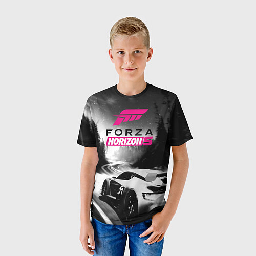 Детская футболка Forza Horizon 5 - night race / 3D-принт – фото 3