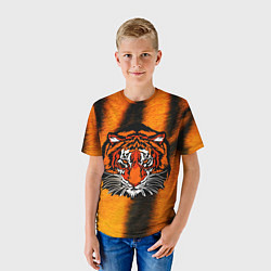 Футболка детская Tiger Head-, цвет: 3D-принт — фото 2