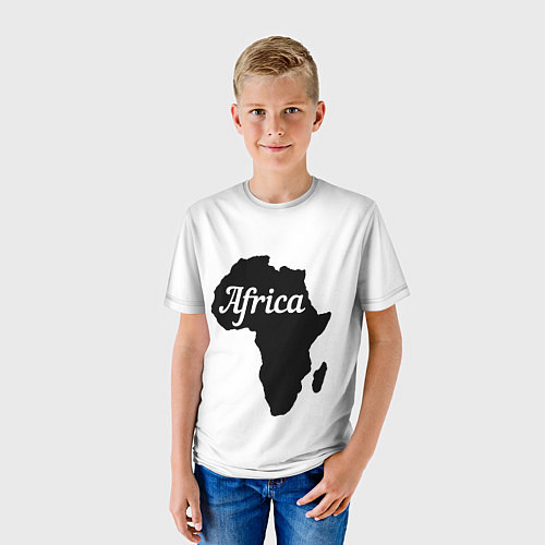 Детская футболка Африка черно-белая двусторонняя / 3D-принт – фото 3