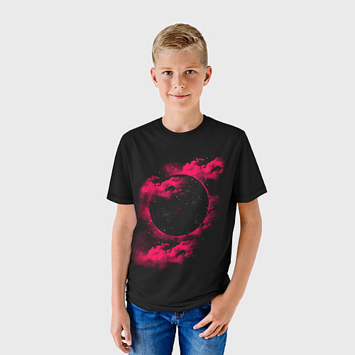 Детская футболка Черная дыра Красная туманность / 3D-принт – фото 3