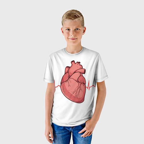 Детская футболка Анатомия сердца / 3D-принт – фото 3