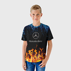 Футболка детская Mercedes-Benz: Вода и Огонь, цвет: 3D-принт — фото 2