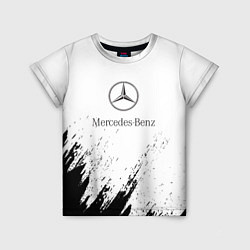 Футболка детская Mercedes-Benz - White texture, цвет: 3D-принт