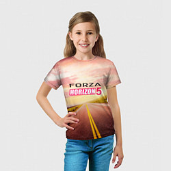 Футболка детская Закат Forza Horizon 5, цвет: 3D-принт — фото 2