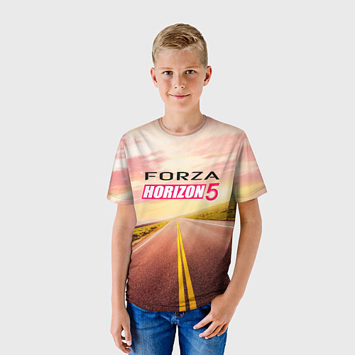Детская футболка Закат Forza Horizon 5 / 3D-принт – фото 3