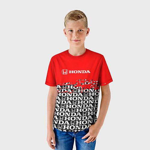 Детская футболка Honda - Pattern / 3D-принт – фото 3